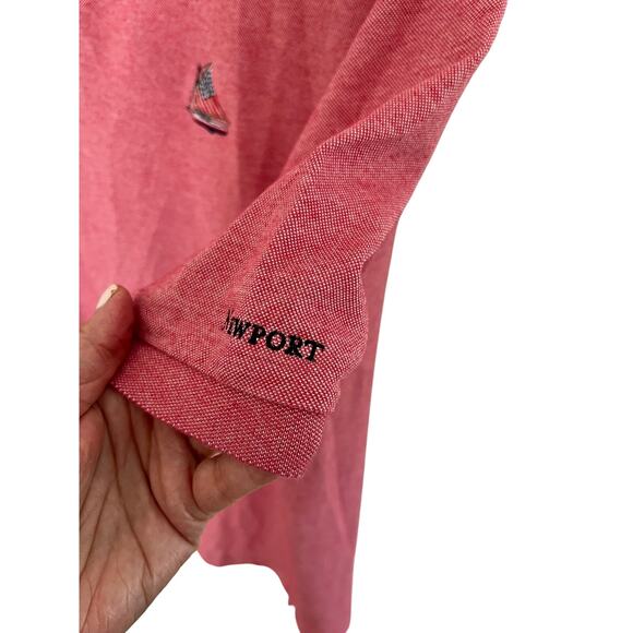 Vineyard Vines Men L Edgartown Polo Pink Sailboat Logo Golf Sailing Casual - Picture 3 of 3